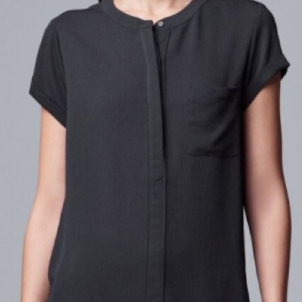 Simply Vera Vera Wang Short Sleeve Blouse